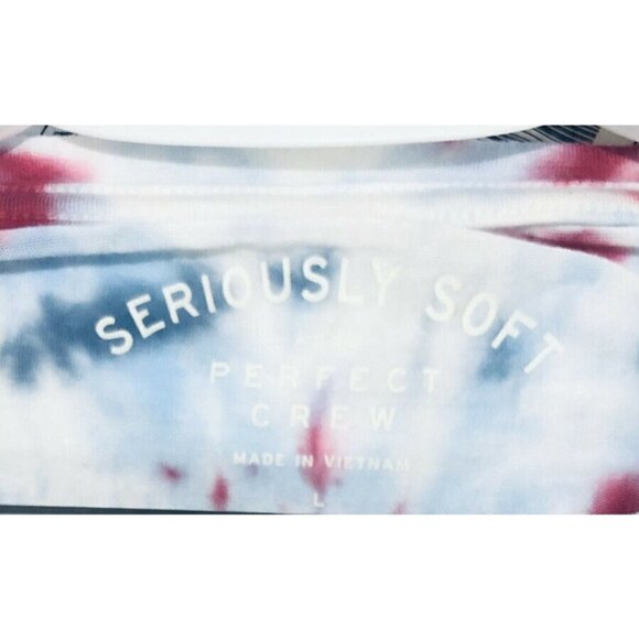 Aeropostale Womens Large Seriously Soft Perfect Crew Tie Dye Tee Top Boho - Picture 4 of 5